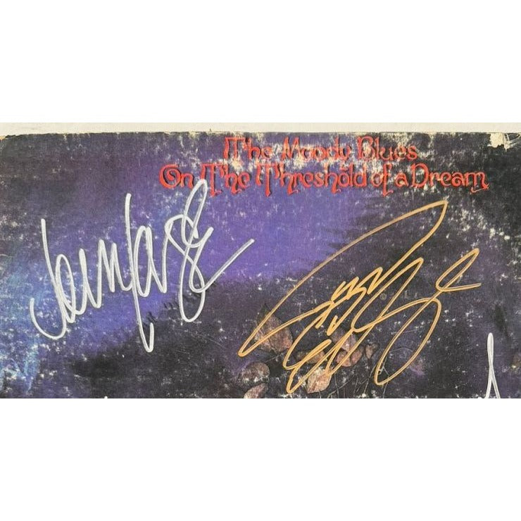 The Moody Blues "On the Threshold of a Dream" LP signed with proof.