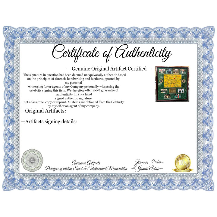 Masters golf tournament champions 34 winners pin flag Tiger Woods Arnold Palmer Jack Nicklaus signed with proof.