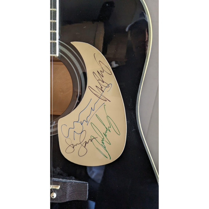 CSNY David Crosby, Neil Young, Graham Nash, Stephen Stills 41' full size acoustic guitar signed with proof