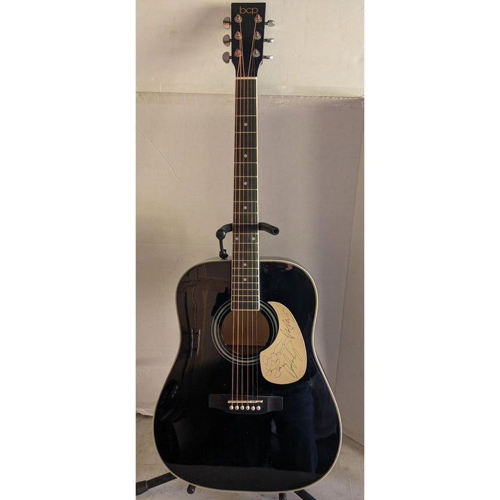 CSNY David Crosby, Neil Young, Graham Nash, Stephen Stills 41' full size acoustic guitar signed with proof