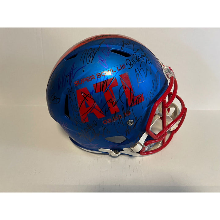 New England Patriots 2019 Super Bowl Champions Riddell full size helmet team signed with proof Tom Brady Rob Gronkowski Bill Belichick