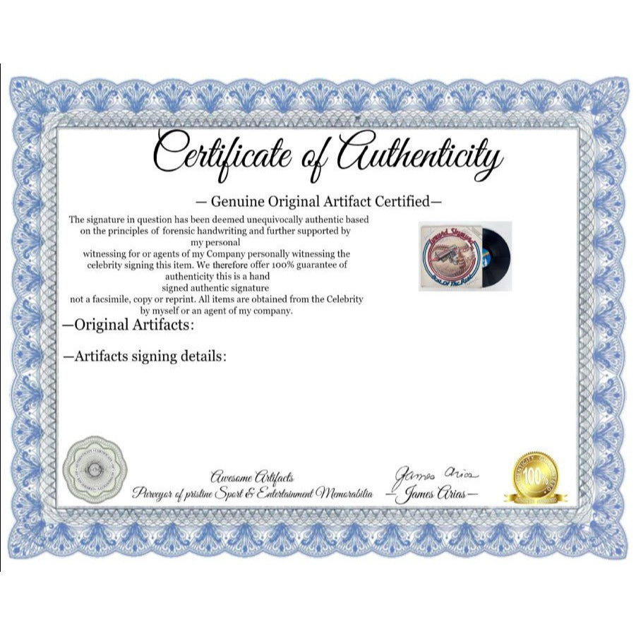 Lynyrd Skynyrd 1982 original lp " Best of the rest" signed Artimus Pyle, Ed King, Billy Powell, Leon Wilkenson, Garry Rossington, Allen Coll.