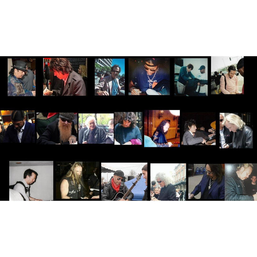 Jimmy Page, Eric Clapton, Jeff Beck Keith RIichard 23 greatest guitarists vintage full size les paul electric guitar signed with proof.