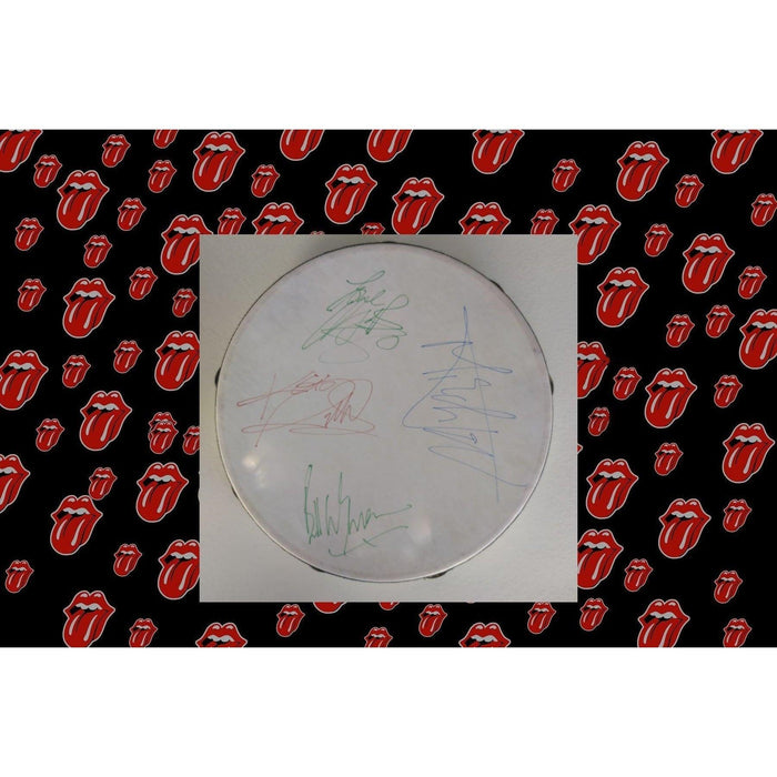 Rolling Stones 10" tambourine Mick Jagger , Bill Wyman, Keith Richards, Charlie Watts signed with proof