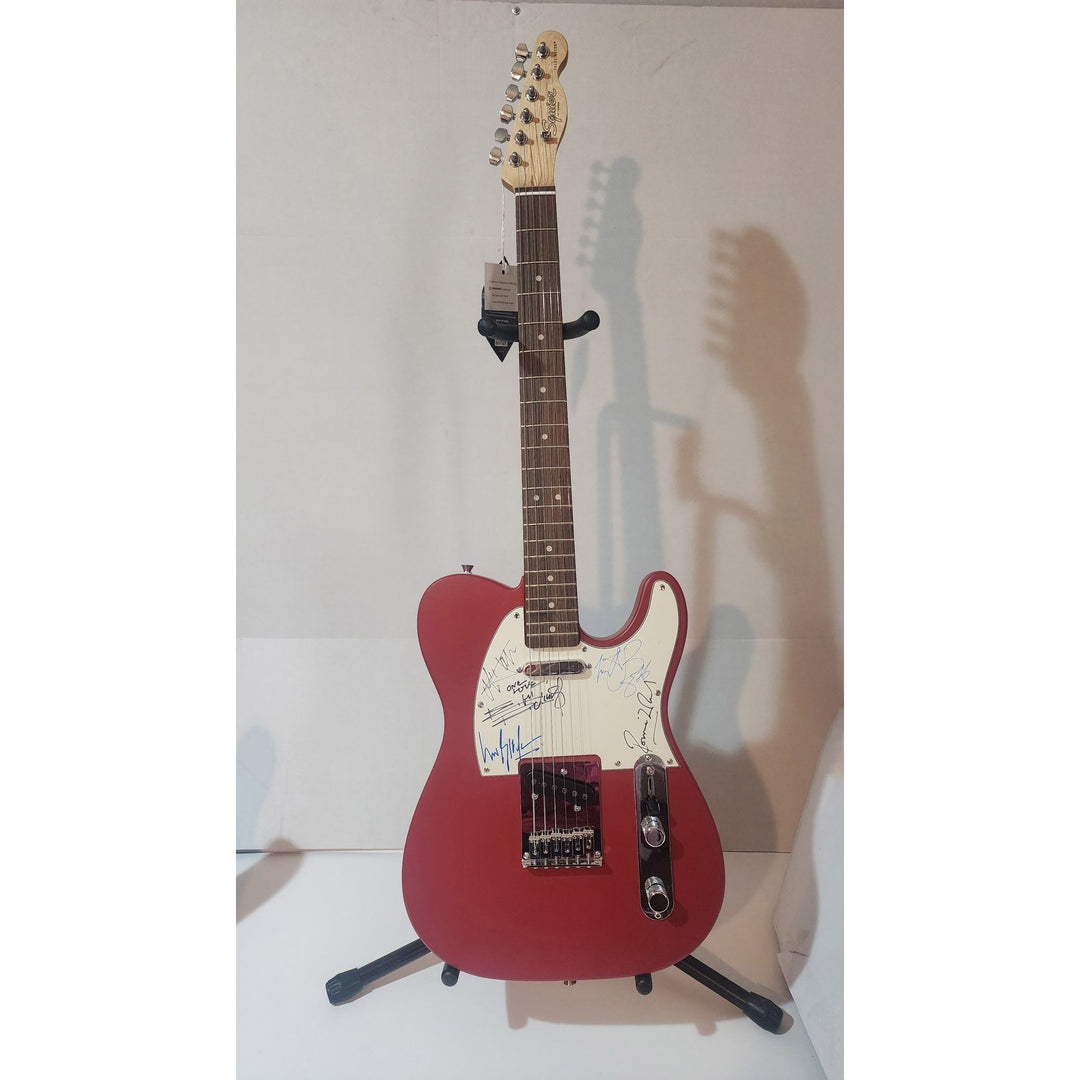 Mick Jagger, Keith Richards, Bill Wyman, Charlie Watts & Ronnie Wood authentic Fender telecaster full size electric guitar signed with proof