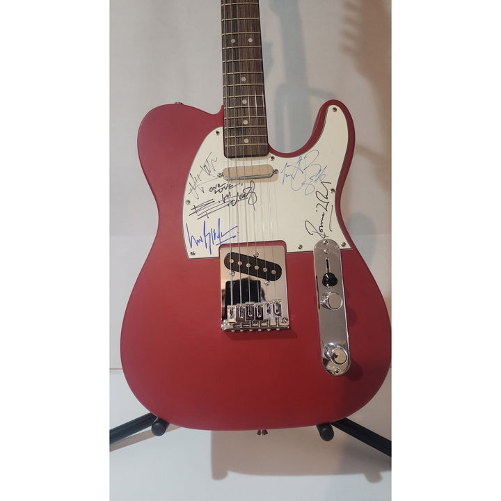 Mick Jagger, Keith Richards, Bill Wyman, Charlie Watts & Ronnie Wood authentic Fender telecaster full size electric guitar signed with proof