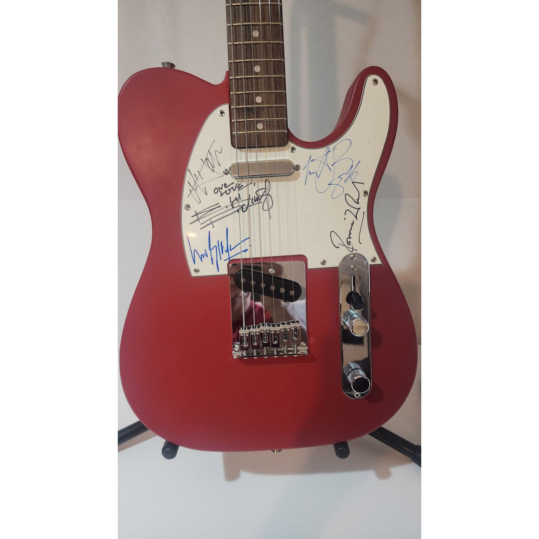Mick Jagger, Keith Richards, Bill Wyman, Charlie Watts & Ronnie Wood authentic Fender telecaster full size electric guitar signed with proof
