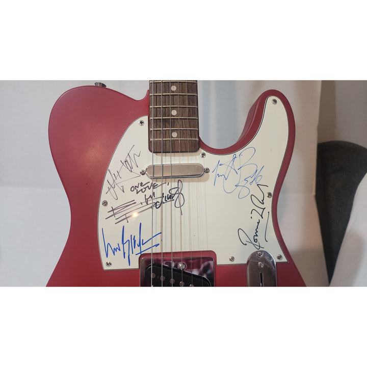 Mick Jagger, Keith Richards, Bill Wyman, Charlie Watts & Ronnie Wood authentic Fender telecaster full size electric guitar signed with proof