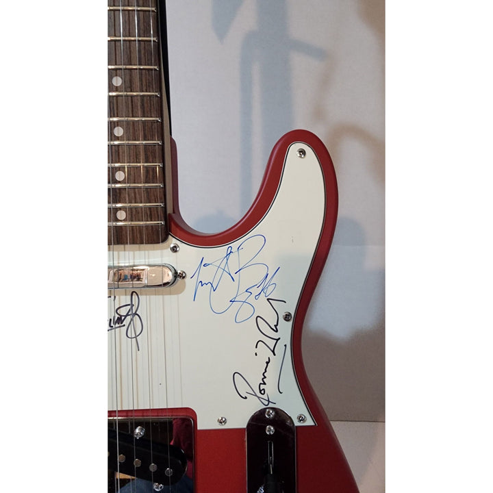 Mick Jagger, Keith Richards, Bill Wyman, Charlie Watts & Ronnie Wood authentic Fender telecaster full size electric guitar signed with proof