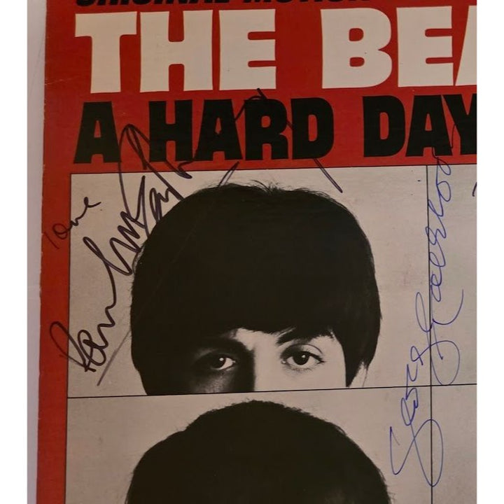 The Beatles "A Hard Day's Night" LP signed with proof.
