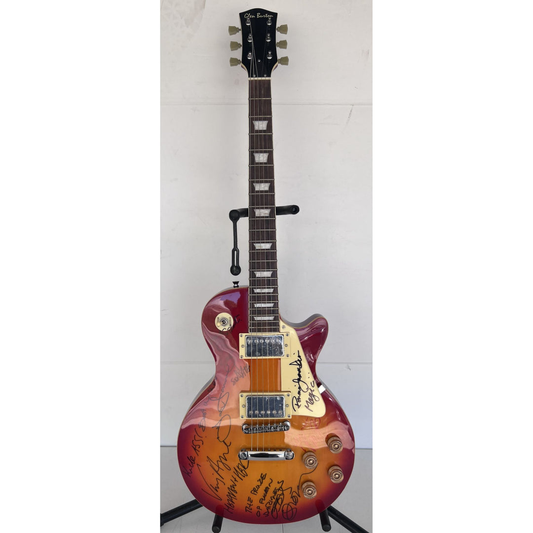 Ozzy Osbourne (with inscription) Randy Rhoads, Ronnie James Dio , Tony Iomi, Geezer Butler, Bill Ward Black Sabath Cherry les paul full size.