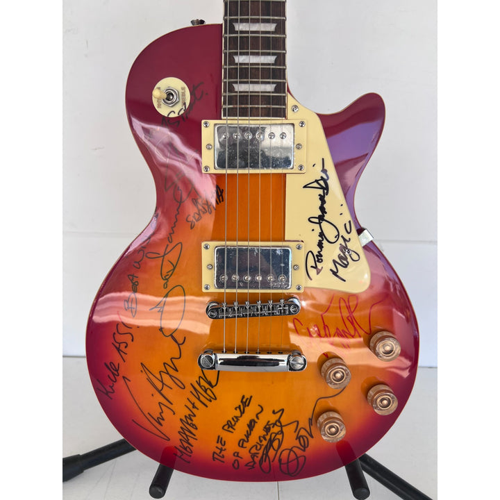 Ozzy Osbourne (with inscription) Randy Rhoads, Ronnie James Dio , Tony Iomi, Geezer Butler, Bill Ward Black Sabath Cherry les paul full size.