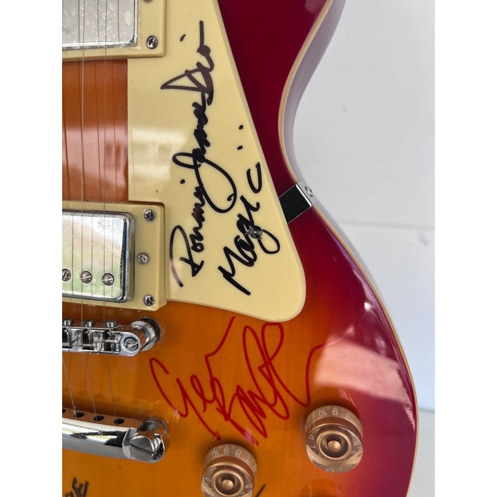Ozzy Osbourne (with inscription) Randy Rhoads, Ronnie James Dio , Tony Iomi, Geezer Butler, Bill Ward Black Sabath Cherry les paul full size.