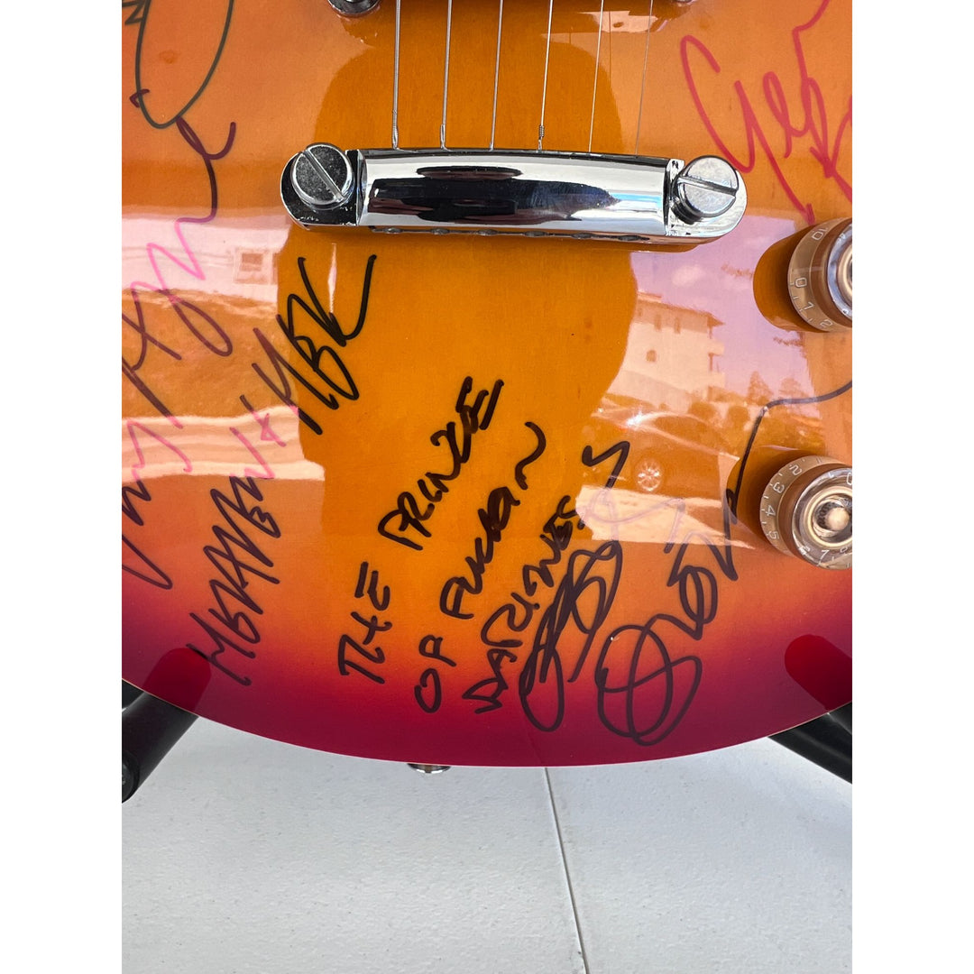 Ozzy Osbourne (with inscription) Randy Rhoads, Ronnie James Dio , Tony Iomi, Geezer Butler, Bill Ward Black Sabath Cherry les paul full size.