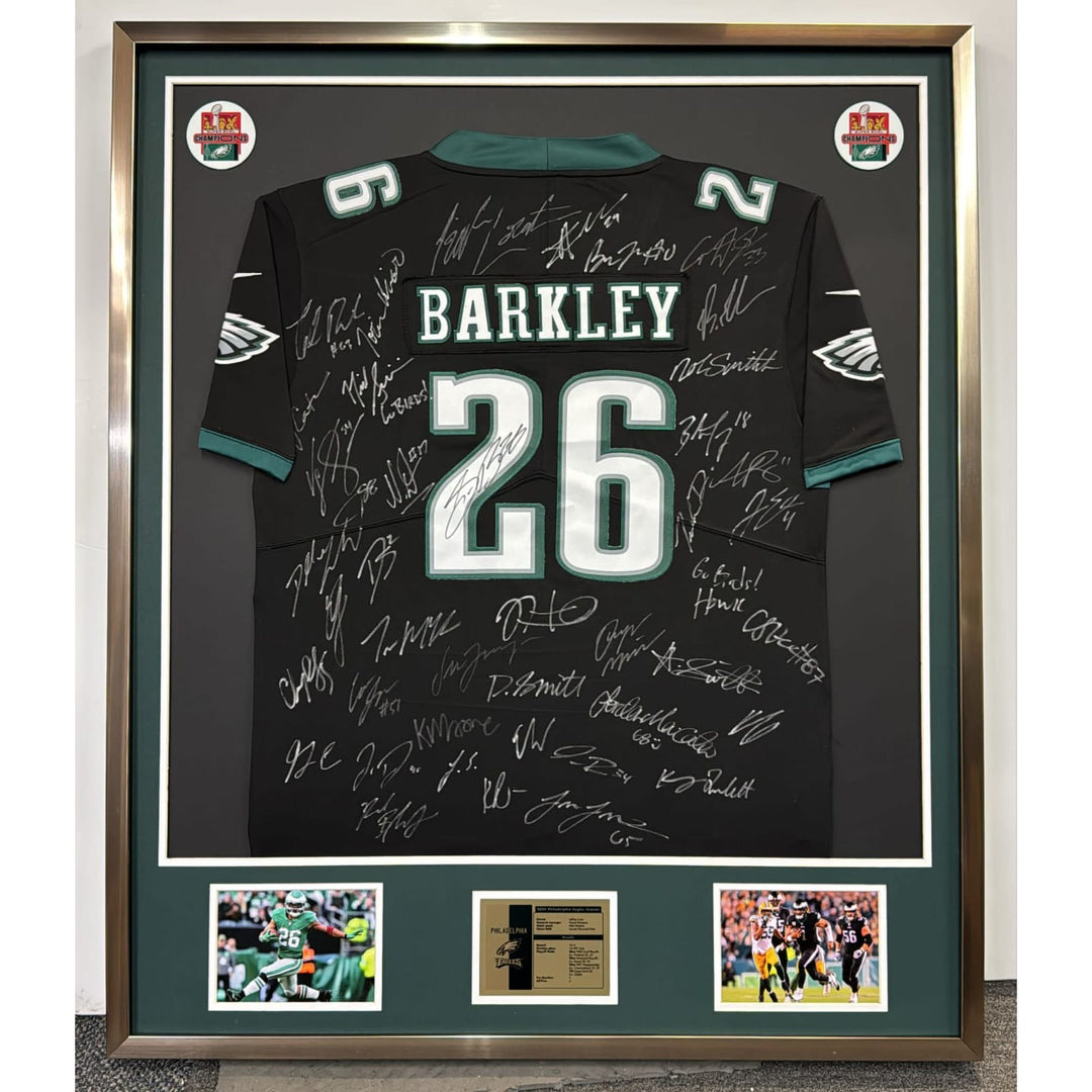 John Elway, Terrell Davis, Shannon Sharpe 1997-1998 Denver Broncos Super Bowl champions team signed jersey with proof