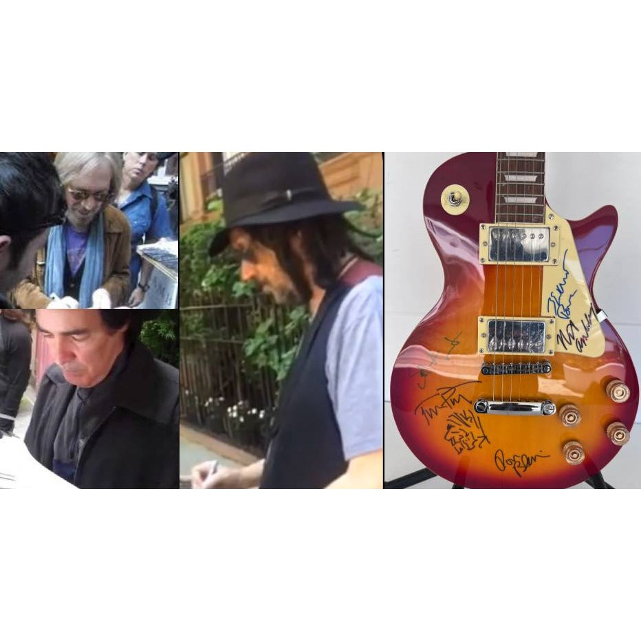 Tom Petty signed with sketch  and the Heartbreakers  vintage les paul full size electric guitar signed with proof.