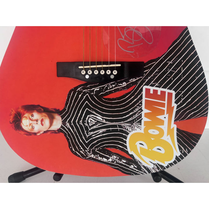 David Bowie Huntington Acoustic guitar signed with proof.
