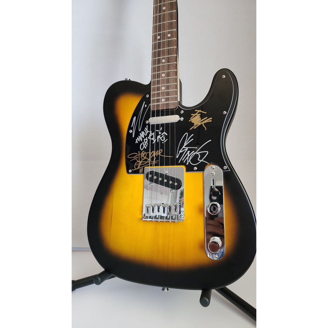 Chi Cheng Chino Moreno Stephen Carpenter Frank Delgado The Deftones  authentic Fender telecaster full size electric guitar signed with proof