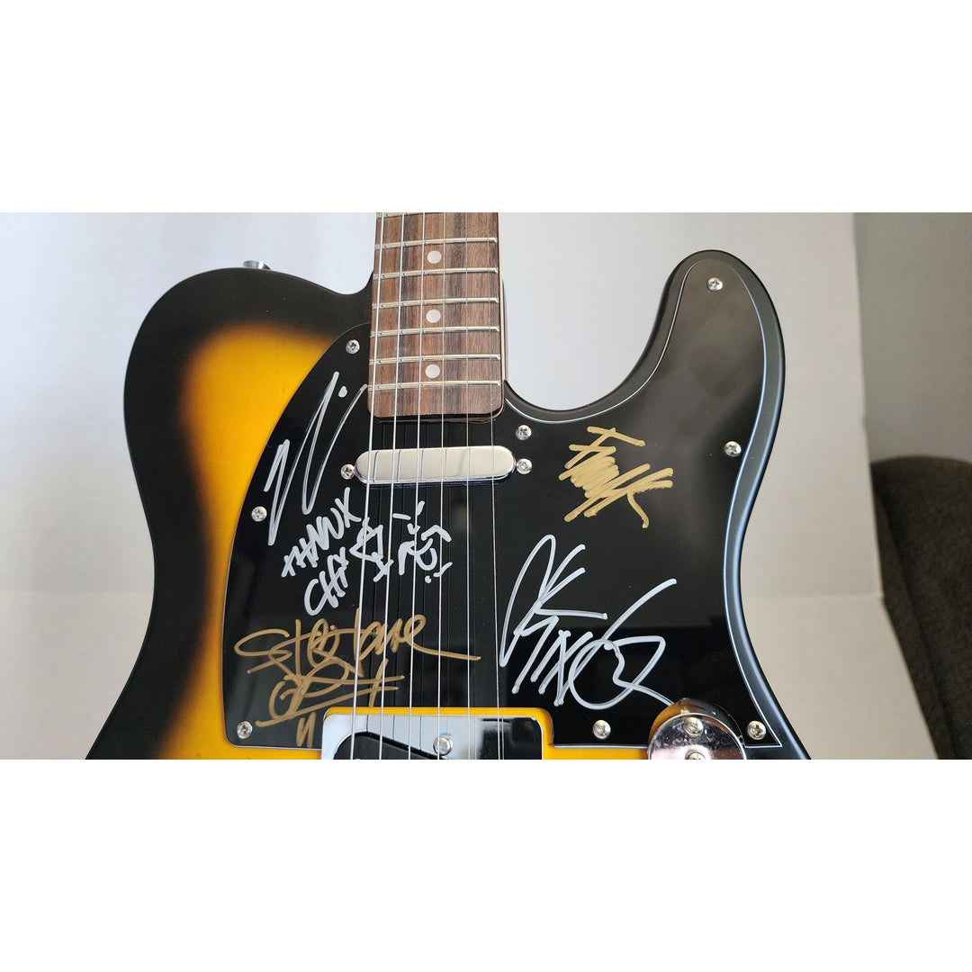 Chi Cheng Chino Moreno Stephen Carpenter Frank Delgado The Deftones  authentic Fender telecaster full size electric guitar signed with proof