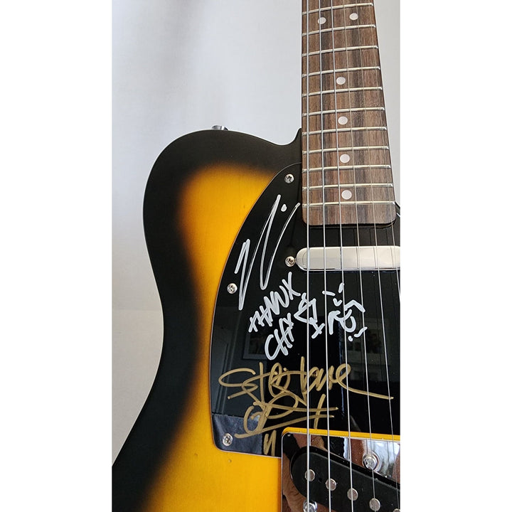 Chi Cheng Chino Moreno Stephen Carpenter Frank Delgado The Deftones  authentic Fender telecaster full size electric guitar signed with proof