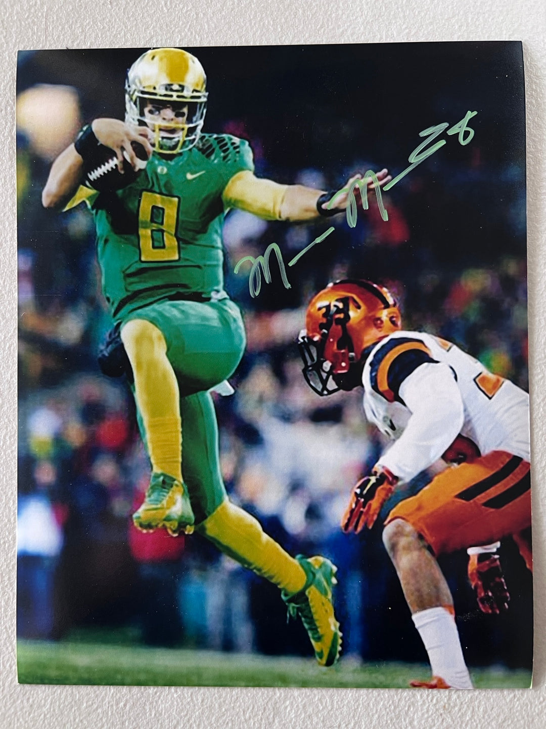 Marcus Mariota University of Oregon 8x10 photo signed