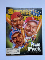 Load image into Gallery viewer, Mark Mcgwire, Sammy Sosa, Ken Griffey Jr. original Sports Illustrated magazine with proof
