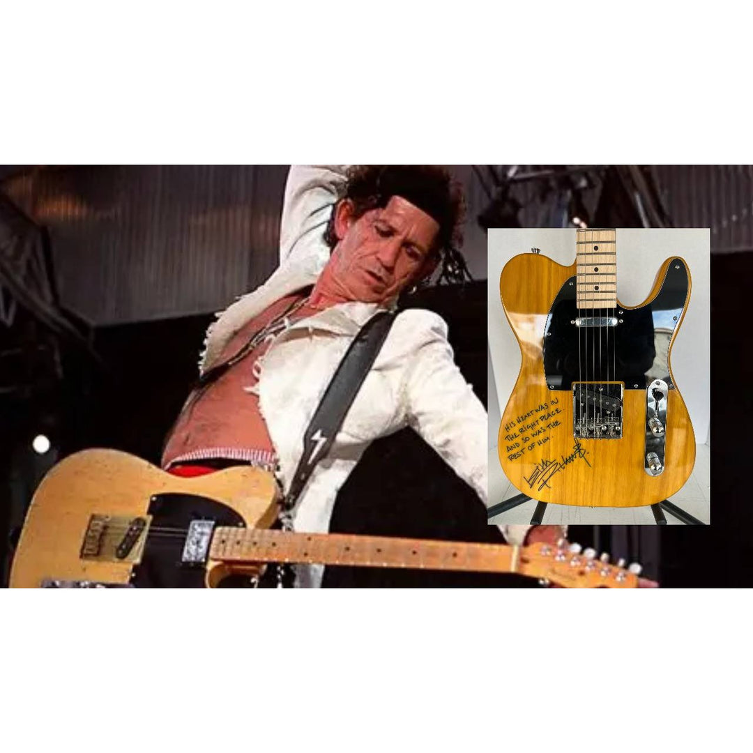 Keith Richards Rolling  Stones honey telecaster signed with proof