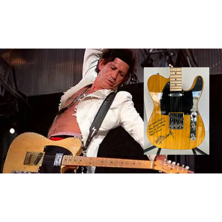 Keith Richards Rolling  Stones honey telecaster signed with proof