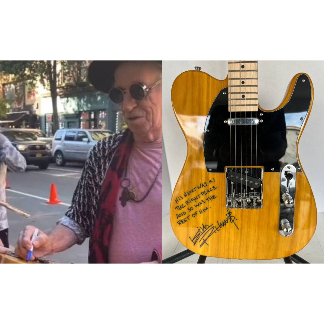Keith Richards Rolling  Stones honey telecaster signed with proof