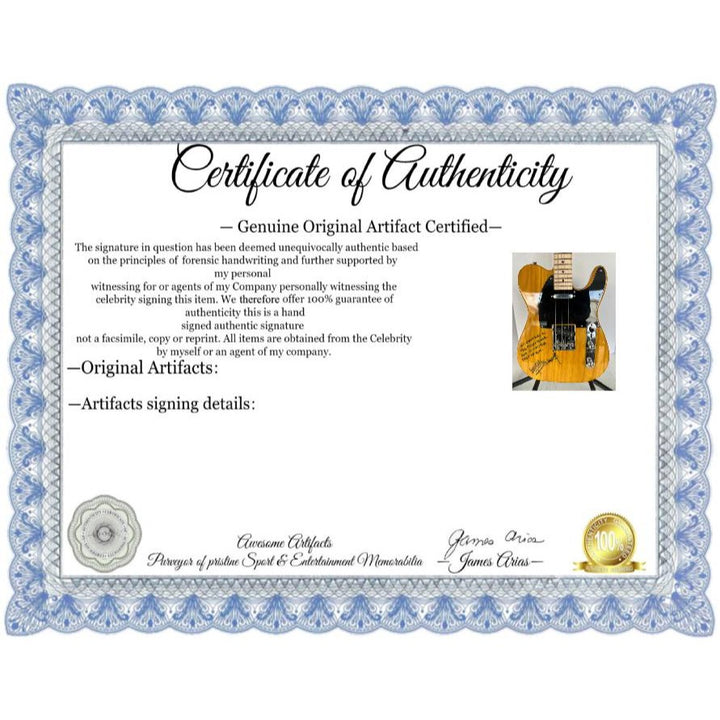 Keith Richards Rolling  Stones honey telecaster signed with proof