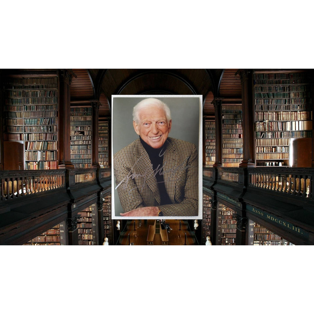 Sidney Sheldon one the World's most commercially successful authors  signed 5x7 photograph with proof - Awesome Artifacts