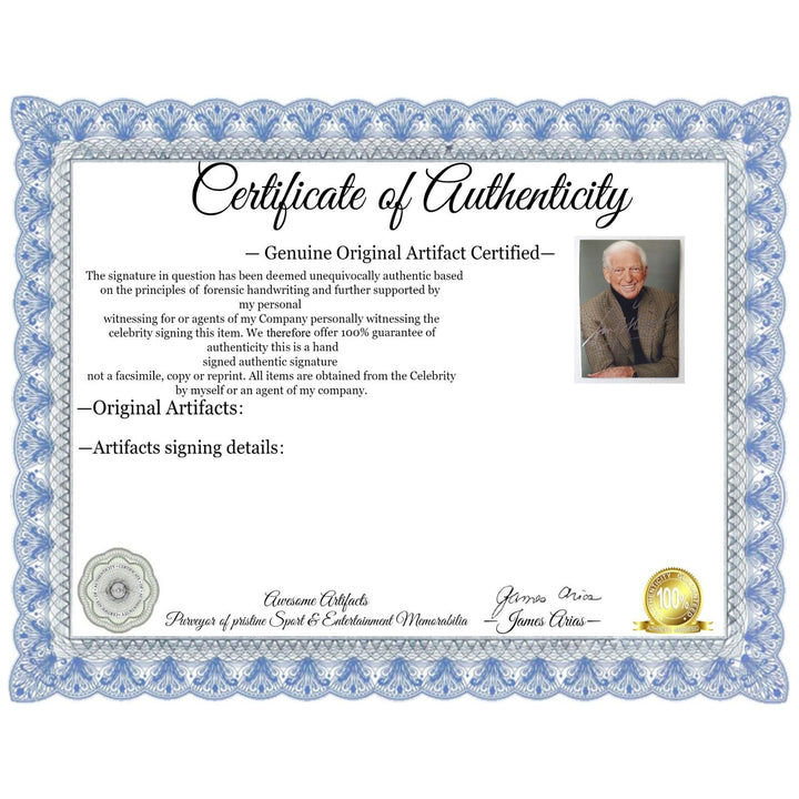 Sidney Sheldon one the World's most commercially successful authors  signed 5x7 photograph with proof - Awesome Artifacts