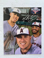 Load image into Gallery viewer, Mike Trout, Aaron Judge, Mookie Betts 8x10 photo signed with proof
