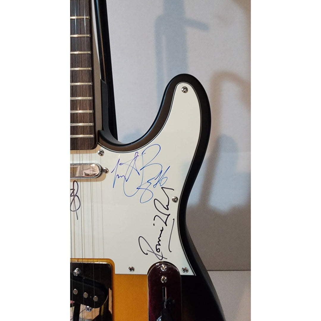 Mick Jagger, Keith Richards, Bill Wyman, Charlie Watts & Ronnie Wood authentic Fender telecaster full size electric guitar signed with proof
