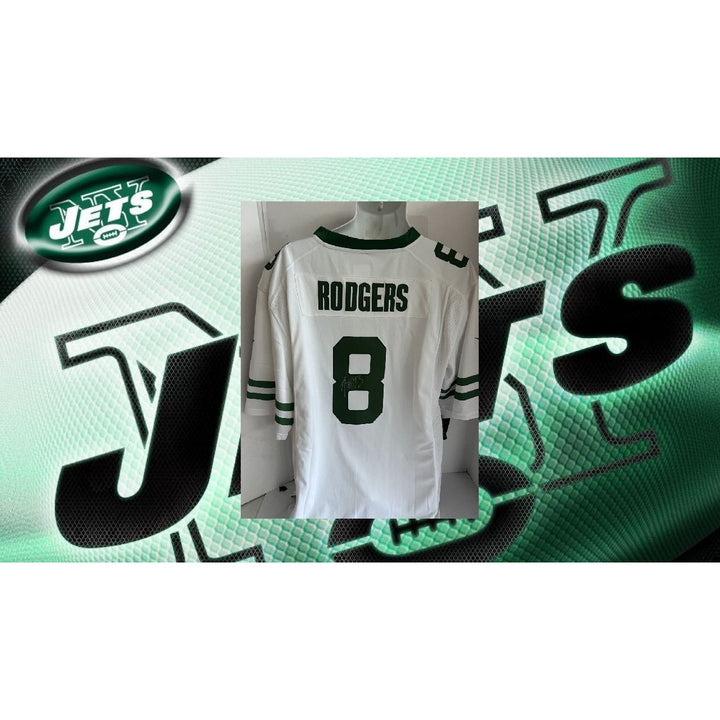 Aaron Rodgers Nike XL Jets game model Jersey signed with proof