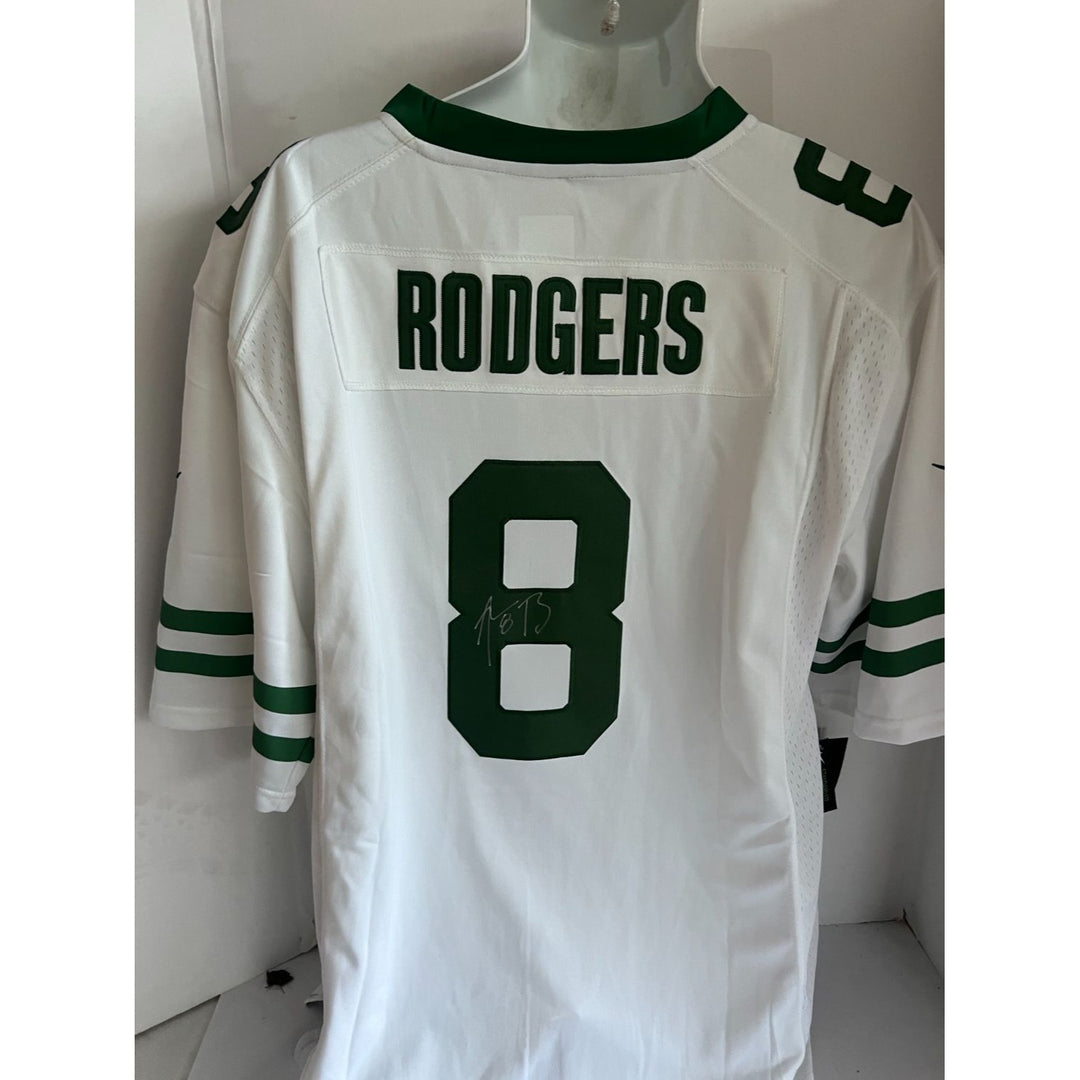 Aaron Rodgers Nike XL Jets game model Jersey signed with proof