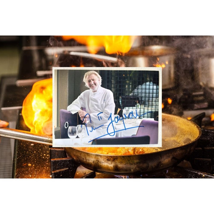 Pierre Gagnaire one of the Worlds greatest Chefs 5x7 photograph signed with proof.