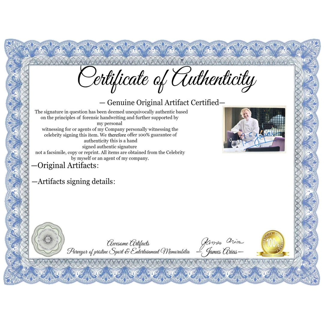 Pierre Gagnaire one of the Worlds greatest Chefs 5x7 photograph signed with proof.