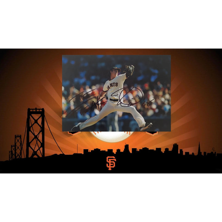 Tim Lincecum, San Francisco, Giants, World Series, champions, 5x7 photos, signed, with proof