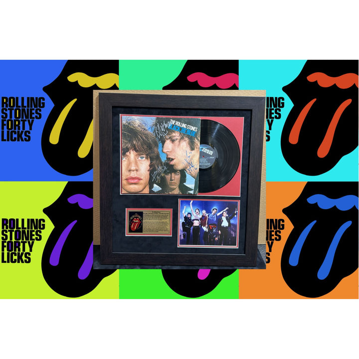 Rolling Stones  original Lp signed with proof and museum quality frame 21x23