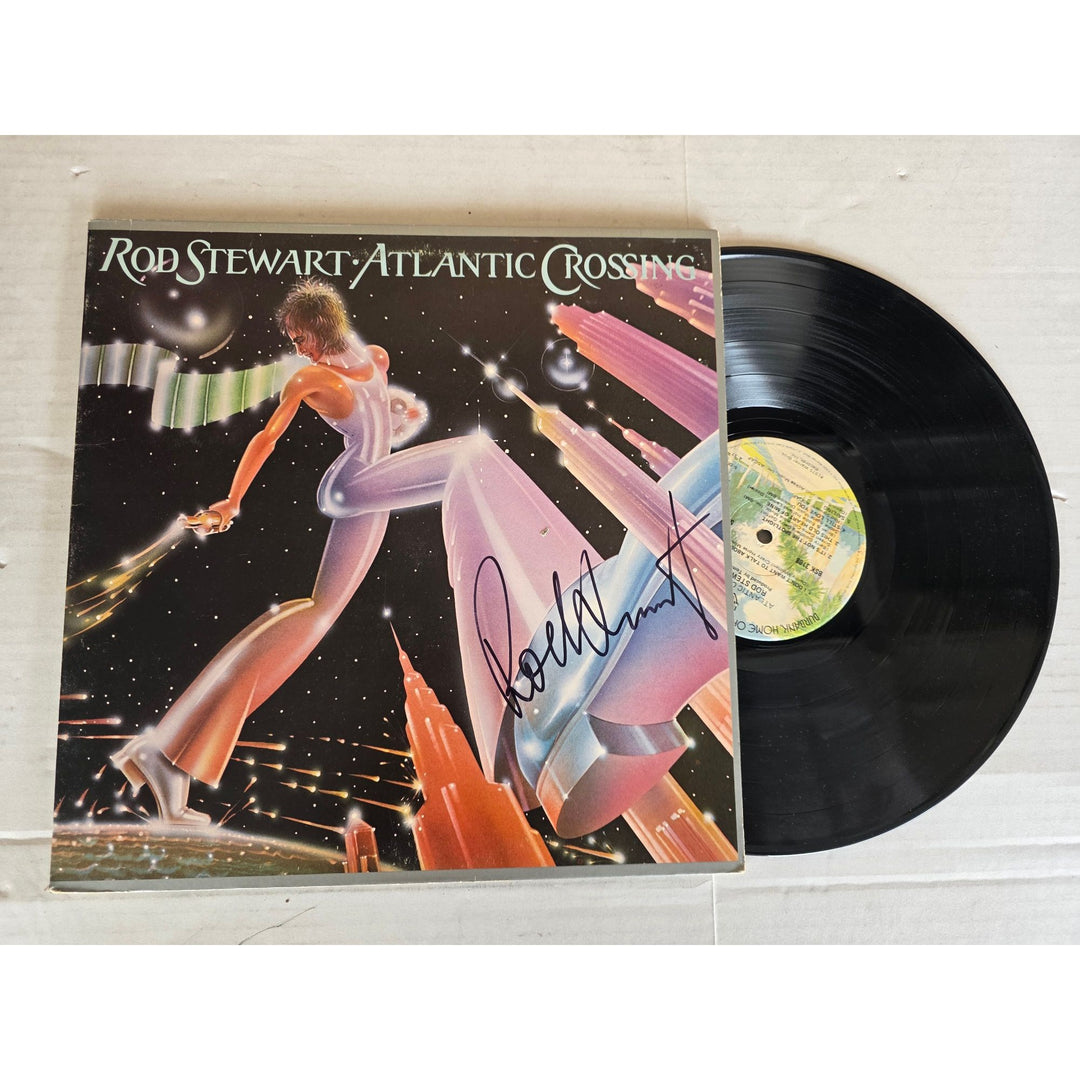 Rod Stewart ''Atlantic Crossing'' LP signed with proof.