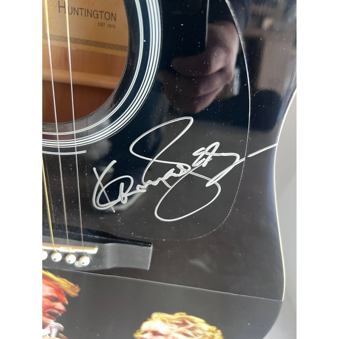 Dolly Parton and Kenny Rogers full size acoustic guitar signed with proof