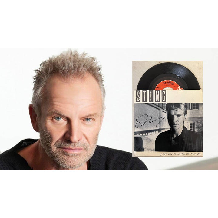 The Police Sting, Andy Summers, Stewart Copeland Ghost in the machine lp signed with proof.