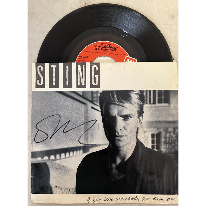 The Police Sting, Andy Summers, Stewart Copeland Ghost in the machine lp signed with proof.