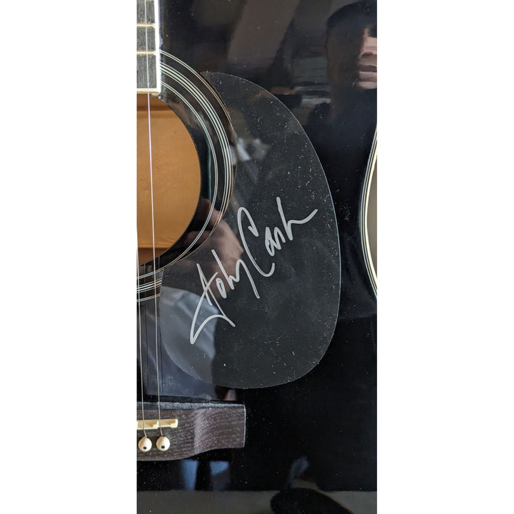 Johnny Cash 41' full size acoustic guitar signed with proof