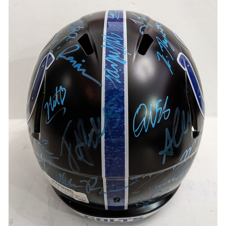 Jonathan Taylor Daniel Jones Indianapolis Colts 2025 (40) team Riddell speed full size helmet signed with proof