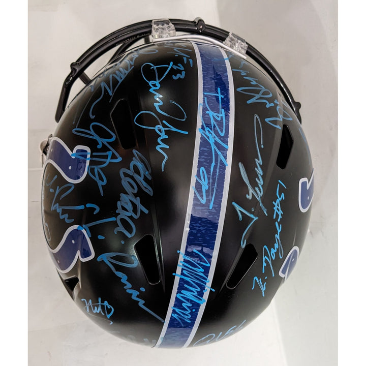 Jonathan Taylor Daniel Jones Indianapolis Colts 2025 (40) team Riddell speed full size helmet signed with proof