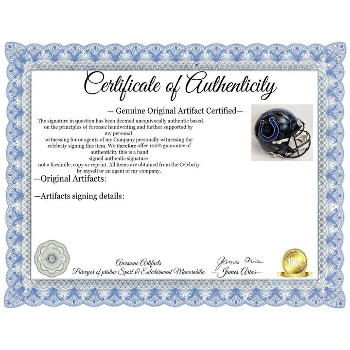 Jonathan Taylor Daniel Jones Indianapolis Colts 2025 (40) team Riddell speed full size helmet signed with proof