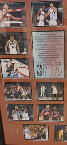 NBA Stars 35x45 framed and signed with proof LeBron James, Nikola Jokic, Luka Doncic, Joel Embiid
