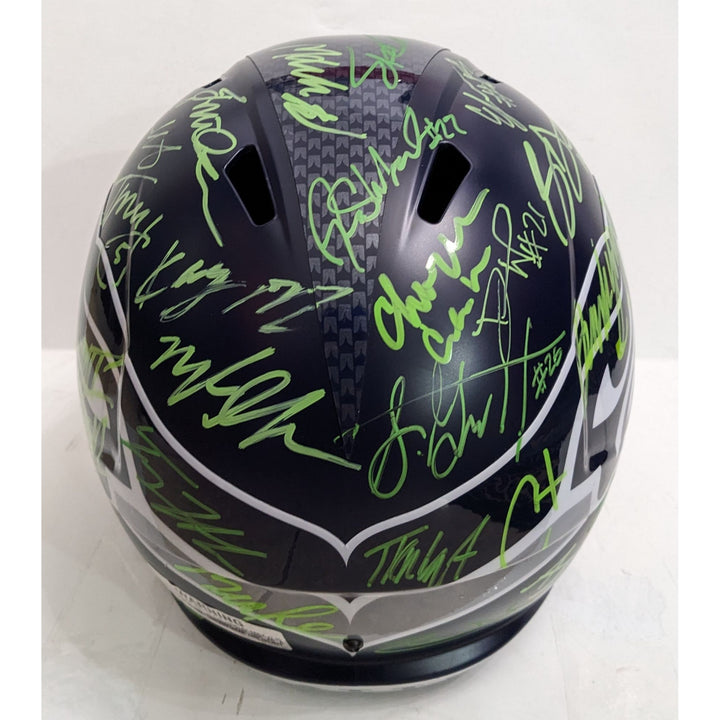 Seattle Seahawks 2025 Riddell speed full size NFL model helmet team signed with proof